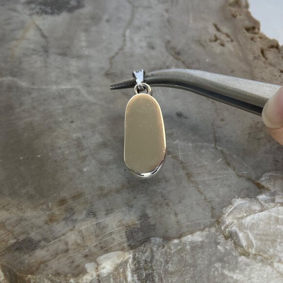 VTG Sterling Silver 925 Blank Engraveable Unisex Baby Shoe Pendant Charm - Picture 6 of 16